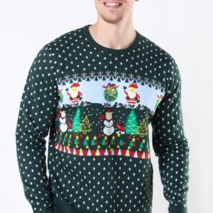 Only & Sons Xmas 7 Funny Top Strik Pine Grove