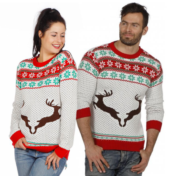 Gevir Julesweater Hvid