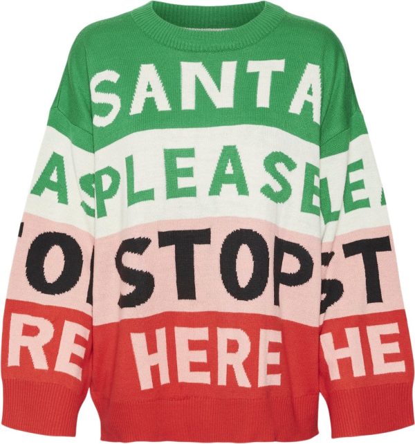 Vmsantatext LS Oneck Pullover Xmas