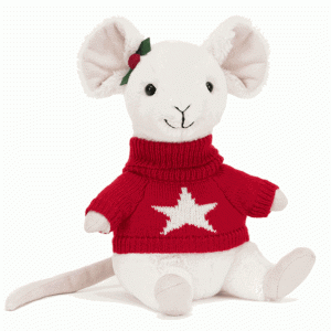 Jellycat Merry Mus Juletrøje 18 cm