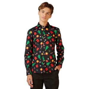 OpposuitsÂ® Christmas Icons Black Skjorte
