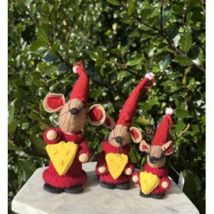 Sæt med 3 nisse mus - Alt til Jul - GodKarmaShop