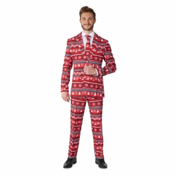SuitmeisterÂ® Nordic Pixel Jakkesæt Rød