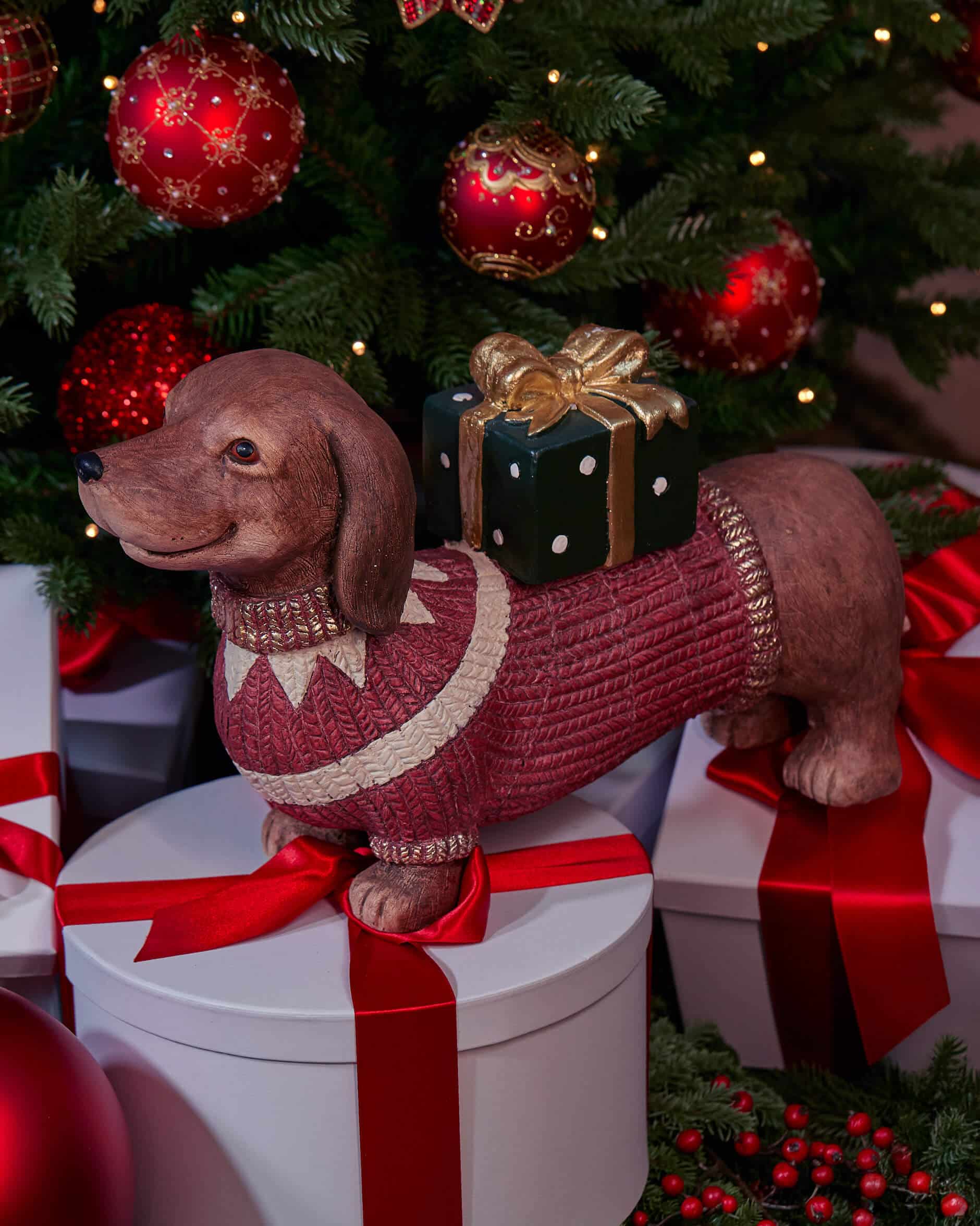 Chestnut hund juledekoration