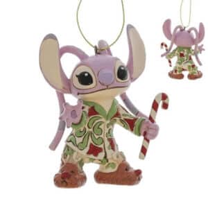 Disney Stitch Angel i julepyjamas ornament