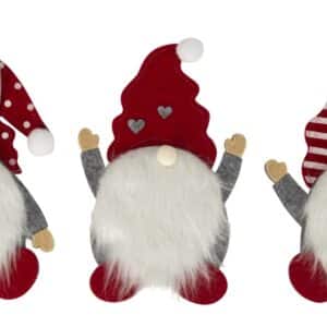 Bestikholdere Nissegnomer grå og rød 6-pak