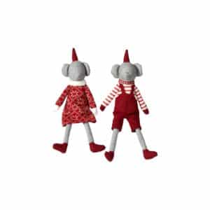 Elefant med nissehue 35 cm høj -Med kjole