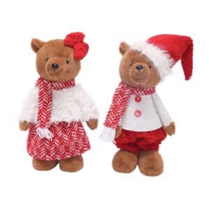 Julebamse 61 cm høj -Med sløjfe