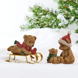 Julebamser i sneen -Med nissehue