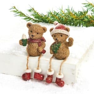 Julebamser med hængeben -Med halstørklæde