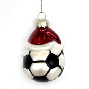Julekugle Fodbold med nissehue