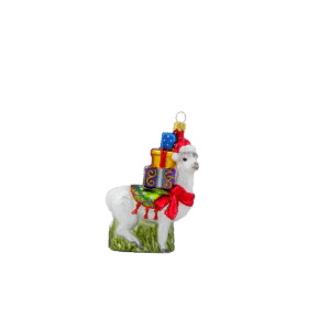 Julekugle Lama med gaver