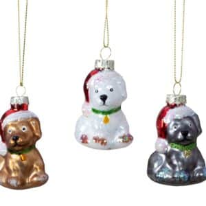 Julekugler Julehunde 3-pak