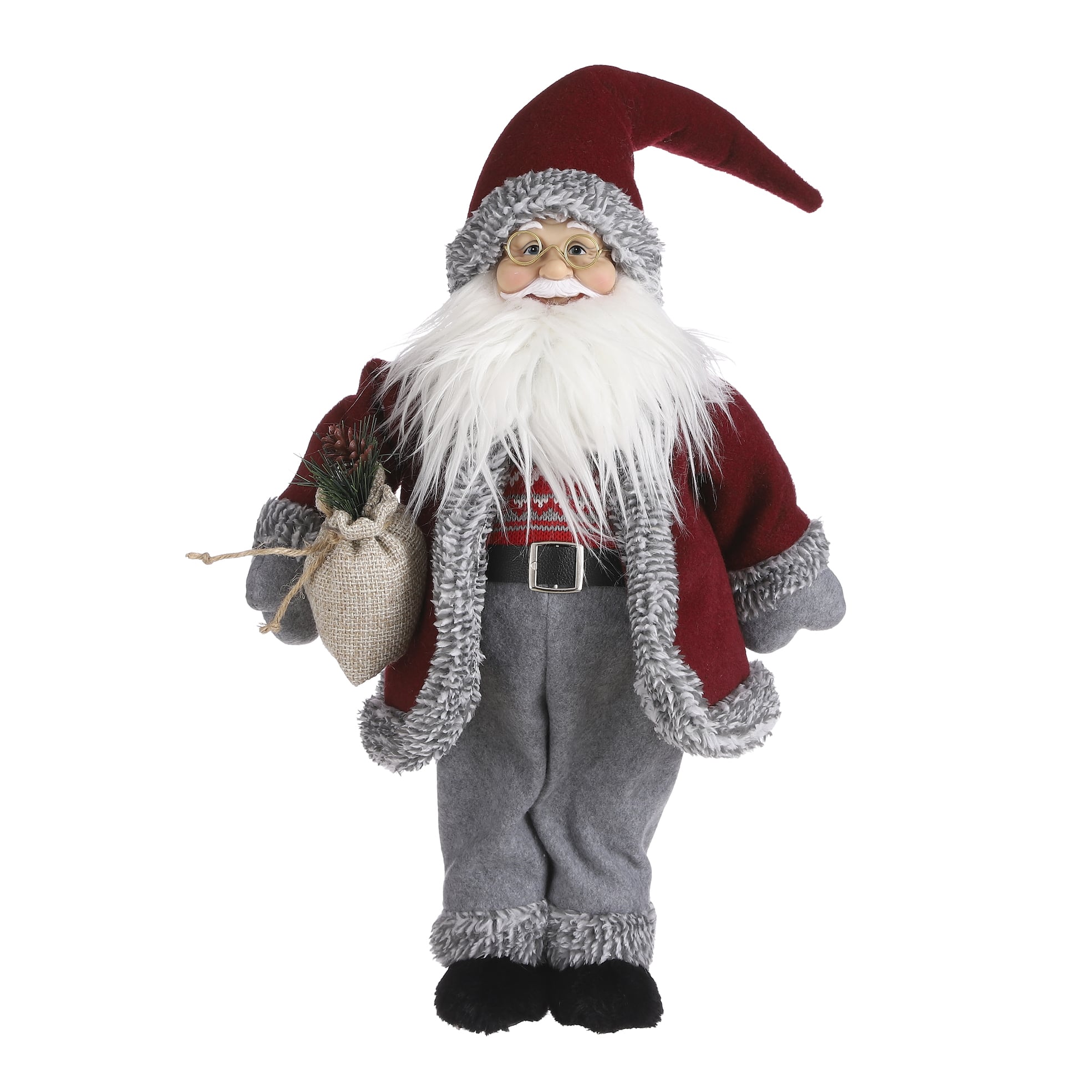 Julemand med sæk 45 cm høj