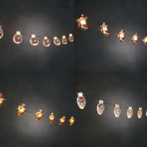 LED-lyskæde med figurer - Med nissehue