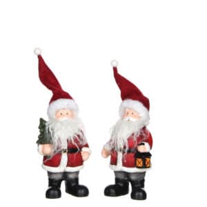 Rar julemand 25 cm høj - Julemand med lampe