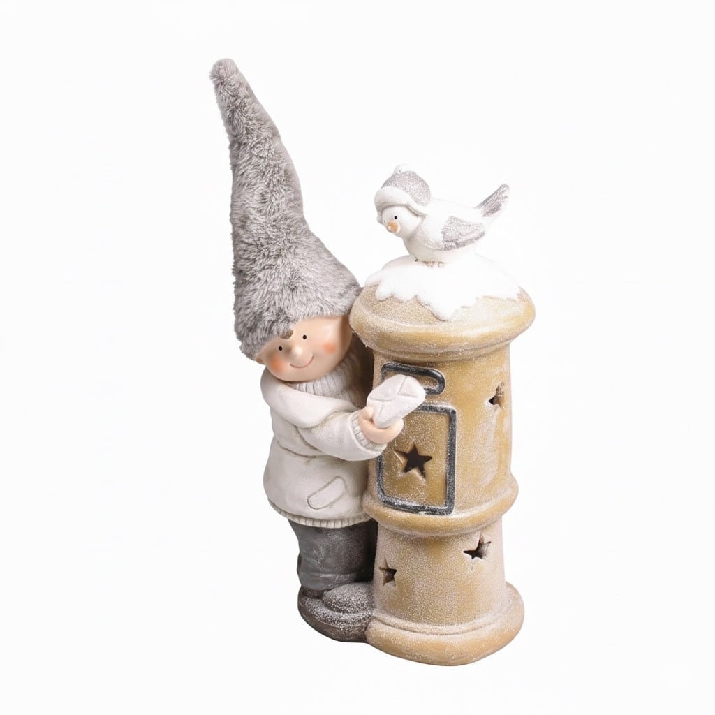 Vinterbørn med postkasser - Dreng