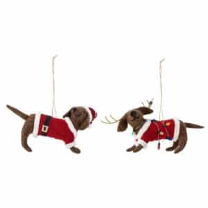Bloomingville - Monty Ornament, Multifarvet, Uld, L11,5xH12xW4 cm, Set of 2