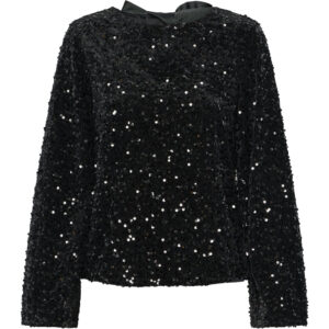 PIECES dame bluse PCKAM - Black Black sequins
