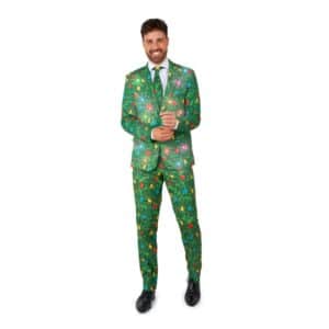 SuitmeisterÂ® Shiny Christmas Lights Jakkesæt Rød Grøn