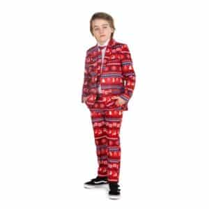 SuitmeisterÂ® Nordic Pixel Børnejakkesæt Rød