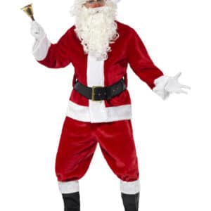 Deluxe Klassisk Plys Julemandskostume